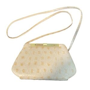 FRENCHY OF CALIFORNIA Ostrich Leather Crossbody Bag w/ removable strap NWOT